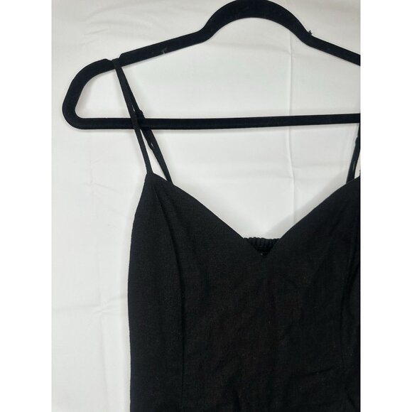 Zara Black Sweetheart Neckline Crop Top Tank Womens Large Adjustable - Picture 3 of 12